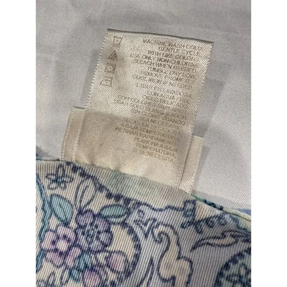 Secret Treasure Sleepwear Slip Dress Womens Size Medium M Floral blue lace prett - Picture 9 of 10